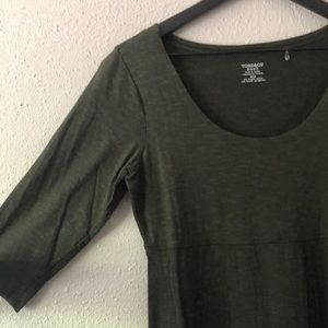 Toad and Co. Knee Length Forest Green Dress Size Small